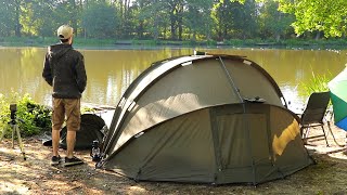 Overnight Camping amp Fishing Dome Bivvy Tent  Old Estate Lake [upl. by Lang516]