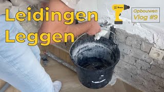 Waterleidingen plaatsen als Voorbereiding voor de Nieuwe Keuken  Bouw Vlog 9 [upl. by Daye]