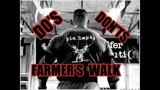 Farmers Walks DOs amp DONTs  Build Grip Traps Calves Core and More All At Once [upl. by Anelec]