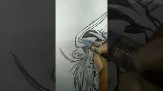 bleach draw blech charachter ichigo art anime drawing viral trending shorts [upl. by Annayek]