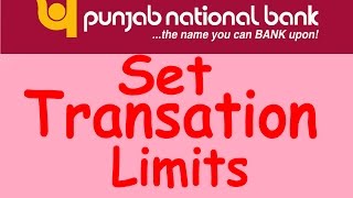 Set Transaction Limits In Punjab National Bank  PNB Net Banking [upl. by Akenat]