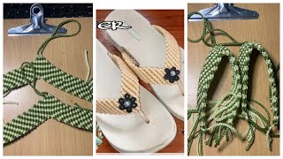 Sandalia en macrameHow to make a lovely macrame slippers macrametutorial online macrame [upl. by Gherlein276]