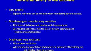 Neuromuscular Blocking and Reversal Agents  Dr Hessel [upl. by Wilow134]