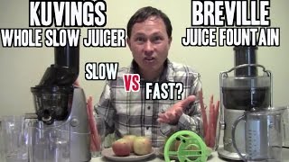 Breville Juice Fountain vs Kuvings Whole Slow Juicer Comparison Review [upl. by Neenaj561]