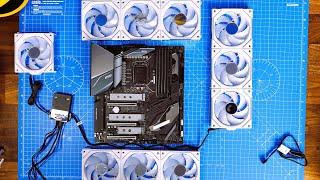 How to connect Lian Li Uni SL Infinity 120 fans single and triple packs [upl. by Araeit322]