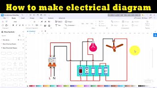 How to make electrical diagram EdrawMax [upl. by Kcirdet]