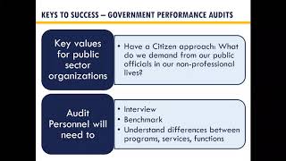 Recorded Webinar Performance Audit  A Tool for Both Private amp Public Sectors [upl. by Lumbard]