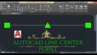 Autocad Line Center Point  Midpoint of Line [upl. by Akcebar495]