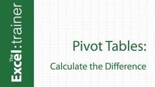 Excel  Calculate Differences in a Pivot Table [upl. by Vidovik212]