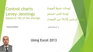 5 Levey Jennings 10 control chart using EXCEL لوحة ضبط الجودة لفي جننجز عى أساس 10 من المعدل [upl. by Anyk221]