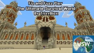 Lets Play Minecraft Coop The Ultimate Survival World by TrixyBlox Ep 1 [upl. by Kreiker]