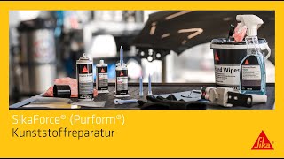 Reparatur einer Kunststoffstoßstange mit SikaForce® Purform Klebstoff [upl. by Krutz271]