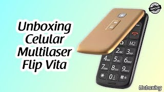 UNBOXING CELULAR MULTILASER FLIP VITA EM PORTUGUÊS DO BRASIL [upl. by Freida]