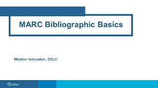 MARC Bibliographic basics [upl. by Hau387]