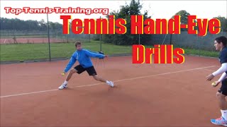 Tennis Drills  Improving HandEye Coordination and Footwork [upl. by Braunstein]