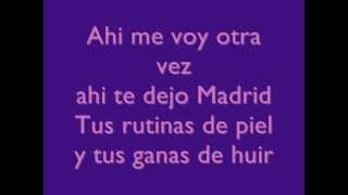 Shakira  Te Dejo Madrid  Letra Lyrics [upl. by Ifen]