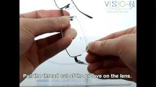 Change Thread on Semi Rimless Glasses  Glasses Repair [upl. by Melnick821]