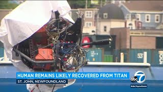 ‘Presumed human remains’ found in wreckage of Titan submersible USCG [upl. by Nodroj230]