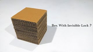 How to make invisible lock puzzle box From Cardboard [upl. by Rolfe]