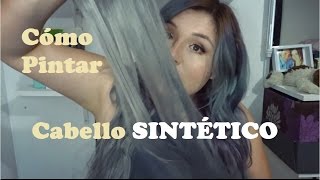 Cómo pintar cabello sintético  DIY [upl. by Ternan987]