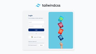 Responsive Login Page  Tailwind CSS [upl. by Otreblon]