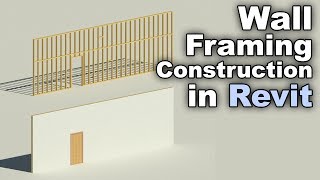 Wall Framing Construction in Revit Tutorial Metal or Wood Stud Walls [upl. by Griffie661]