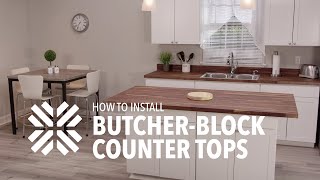 How to Install Butcher Block Counter Tops Kitchen Idea  LL Flooring [upl. by Atnahsa]