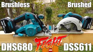 Makita DSS611 VS Makita DHS680 18V Circular Saws [upl. by Stephanus]