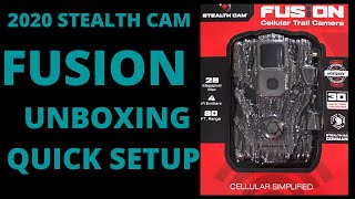 2020 STEALTH CAM FUSION UNBOXINGQUICKSETUP [upl. by Akirehc630]