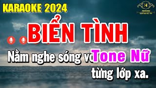 Biển Tình Karaoke Tone Nữ  C  Nhạc Sống Chất Lượng Cao  Trọng Hiếu [upl. by Rihaz]