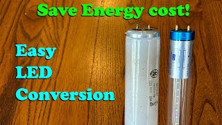 How To Easily Convert Fluorescent Lights to LED T8 Tubes [upl. by Boice253]