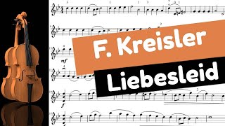 Kreisler  Liebesleid au violon avec partition [upl. by Ariaet]