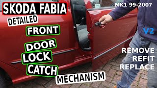 SKODA FABIA Door Lock in more detail Drivers side RHD Mk1 9907 [upl. by Lorsung]