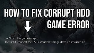 PS5 GUIDE  Connect USB Drive Game Installed On Error Fix Corrupt HDD Error [upl. by Alyks]