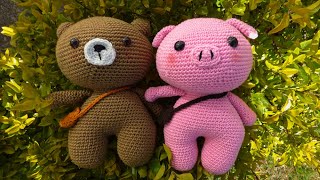 Tutorial cerdito AMIGURUMI de 20 cm BIEN EXPLICADO 1 PARTE [upl. by Eleni]