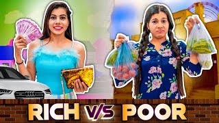 Rich vs Normal  Sanjhalika Vlog [upl. by Airdnekal]