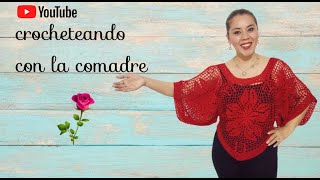 TUTORIAL🌹💋COMO HACER BLUSA PENTAGONOS A CROCHET🎁PARTE1 FACIL Y RAPIDO CROCHETEANDO CON LA COMADRE [upl. by Rebmeced540]