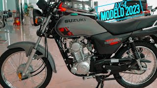 ⚡Suzuki AX4 modelo 2023 con ENCENDIDO ELECTRICO  vale la pena esta moto  Ficha técnica y precio [upl. by Yaj]