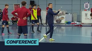 Part 1  Mike Skubala Press Or Cover  The FA Futsal Conference 2018  FA Coaching Session [upl. by Ahsiena145]