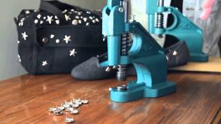 DIY How To Set Studs Fast Easy Way to Stud Clothing [upl. by Nosniv]