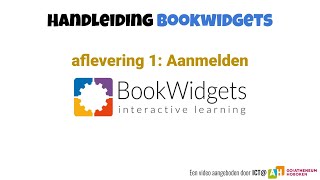 Bookwidgets  1  Aanmelden [upl. by Orfurd188]