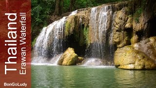 Thailand Kanchanaburi Erawan Waterfall The Beauty of nature [upl. by Akered]