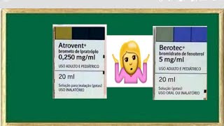 Berotec e Atrovent Qual é a Diferença  brometo de ipratrópio e bromidrato de fenoterol [upl. by Roldan]