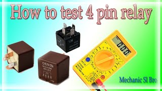 How to test 4 pin relay [upl. by Hcelemile]