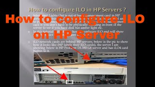 How to configure iLo on HP Proliant Sever DL 380 Gen8  Configuring İLO on HP Proliant Gen8 Servers [upl. by Asilim]