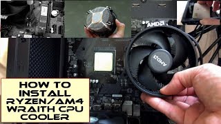 How to install a RyzenAM4 amp AM5 Wraith CPU Cooler [upl. by Rowan]