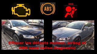 Effacer les défauts moteur airbag et ABS sans valise diagnostic [upl. by Vidovic818]