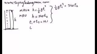Movimiento de caída libre Problema de la profundidad del pozo [upl. by Lorilyn994]