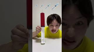 Injection vs small jelly challenge 🤣 short trending foodchallenge viralshorts [upl. by Caesaria]