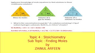 Finding Moles by Ratio Cambridge IGCSEO level Chemistry 062009715070 Lesson 28 part a [upl. by Assirialc]